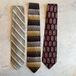 3 men’s ties, Robert Talbott, Dimoggio, Brandini.